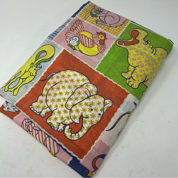 Vintage Bedding Vintage Sears Roebuck Animal Flat Twin Sheet Perms